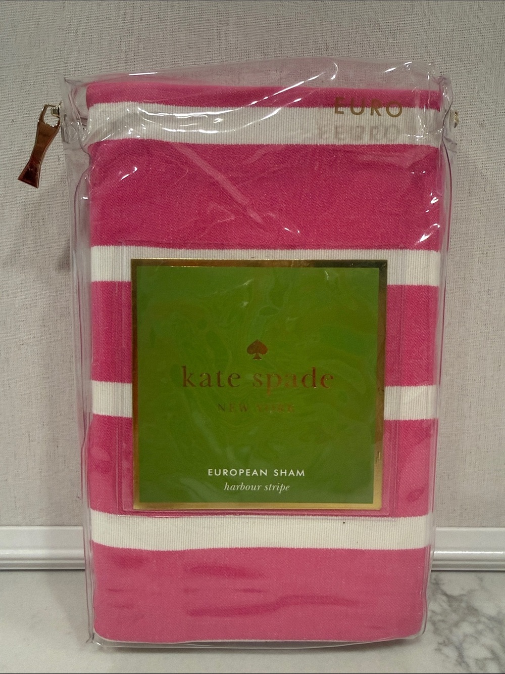 kate spade Pink and White Striped European Sham